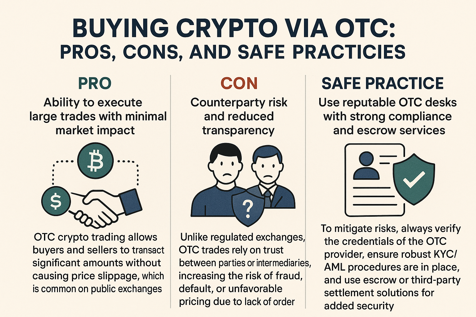 Buying Crypto via OTC (Over-the-Counter): Pros, Cons, and Safe Practices