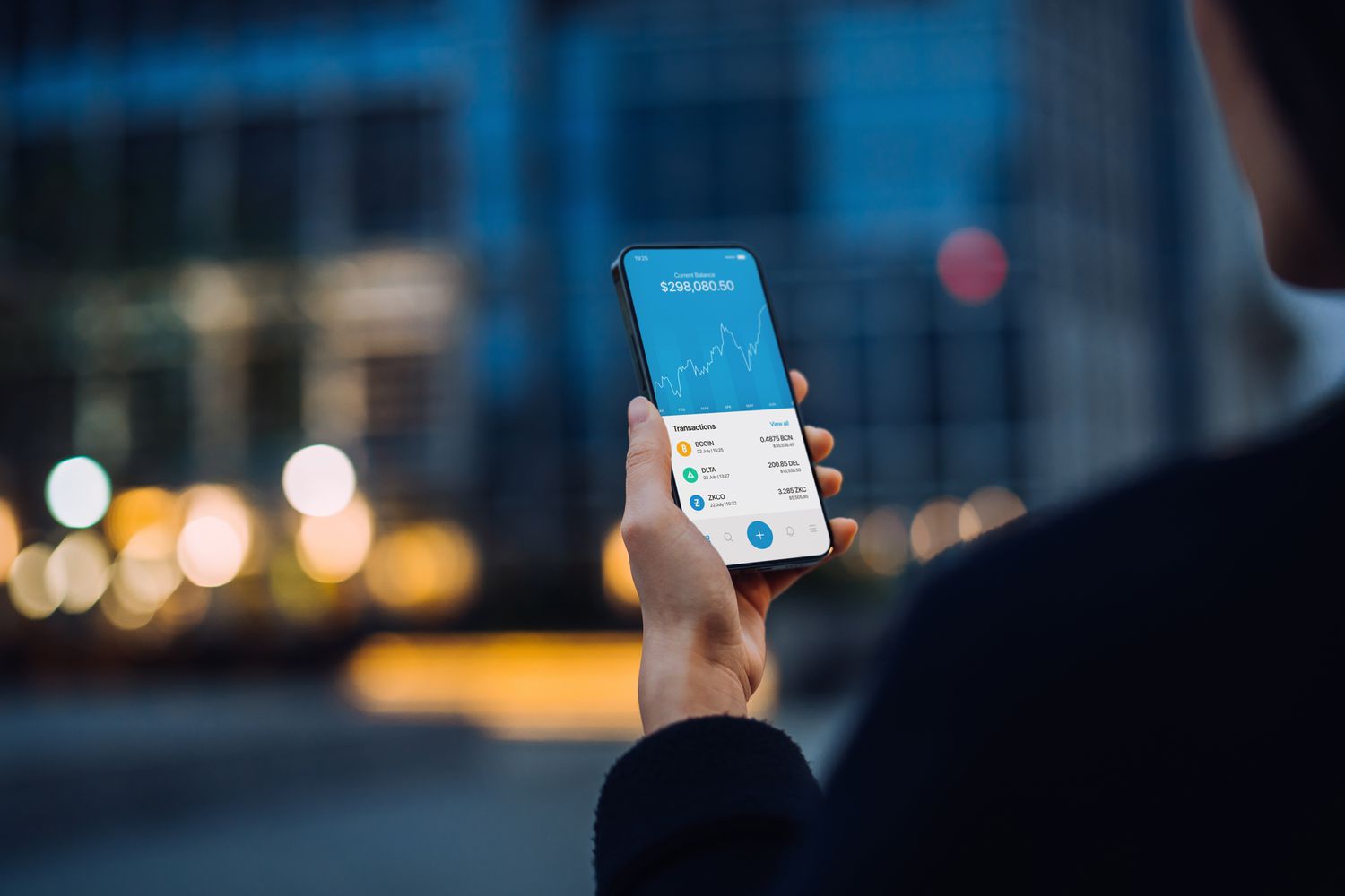 beginner crypto investor using mobile app