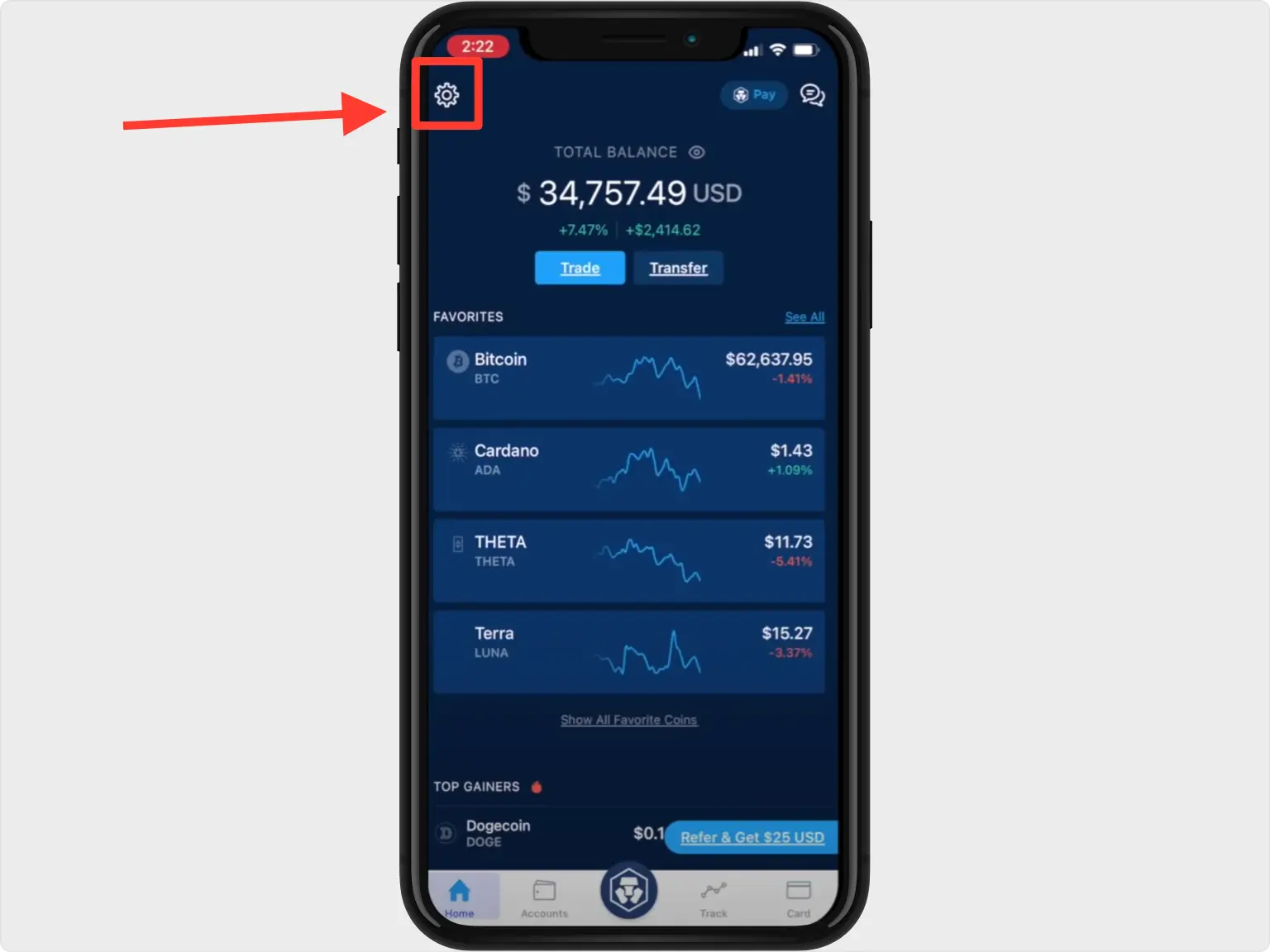 Crypto 2FA setup Authy app