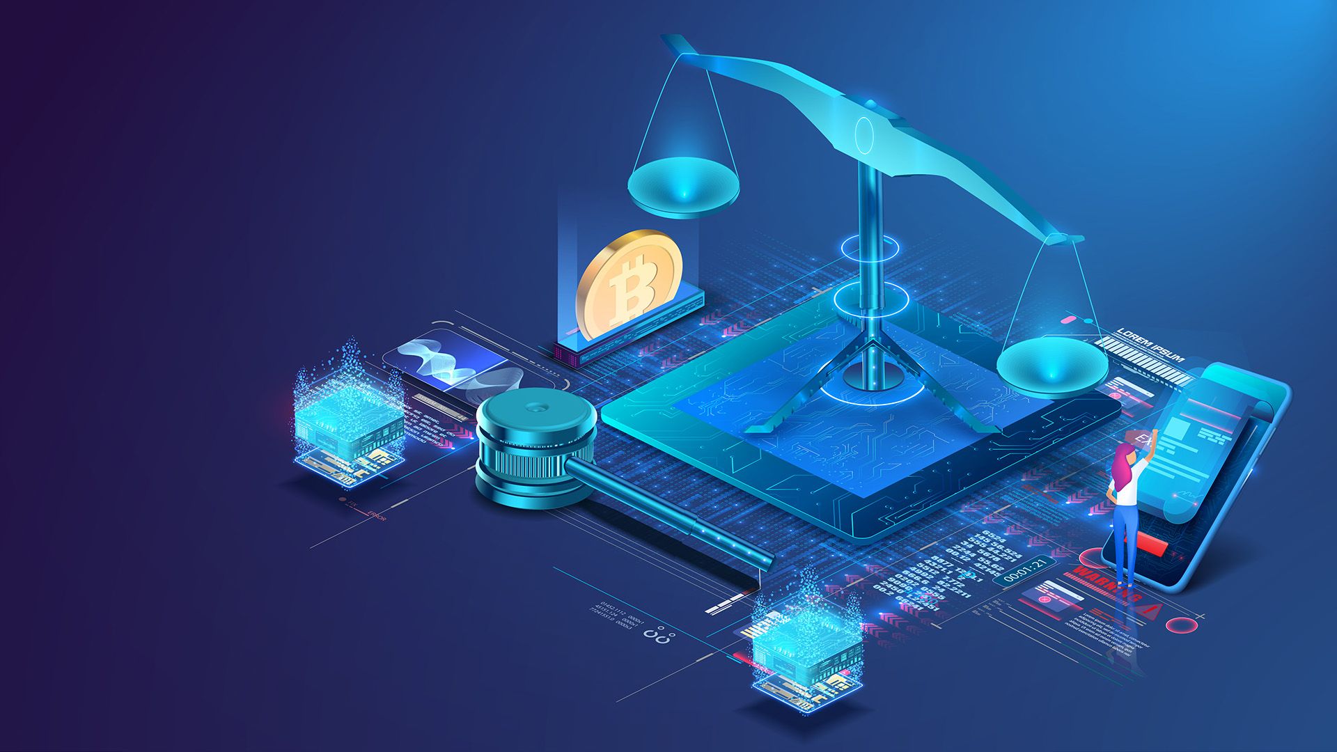Crypto portfolio diversification illustration