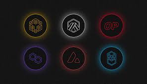 Ethereum, Chainlink, Polygon official logos