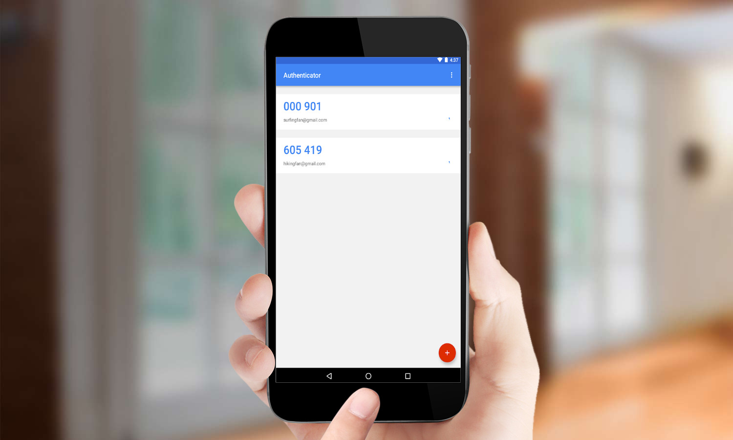 Google Authenticator app interface