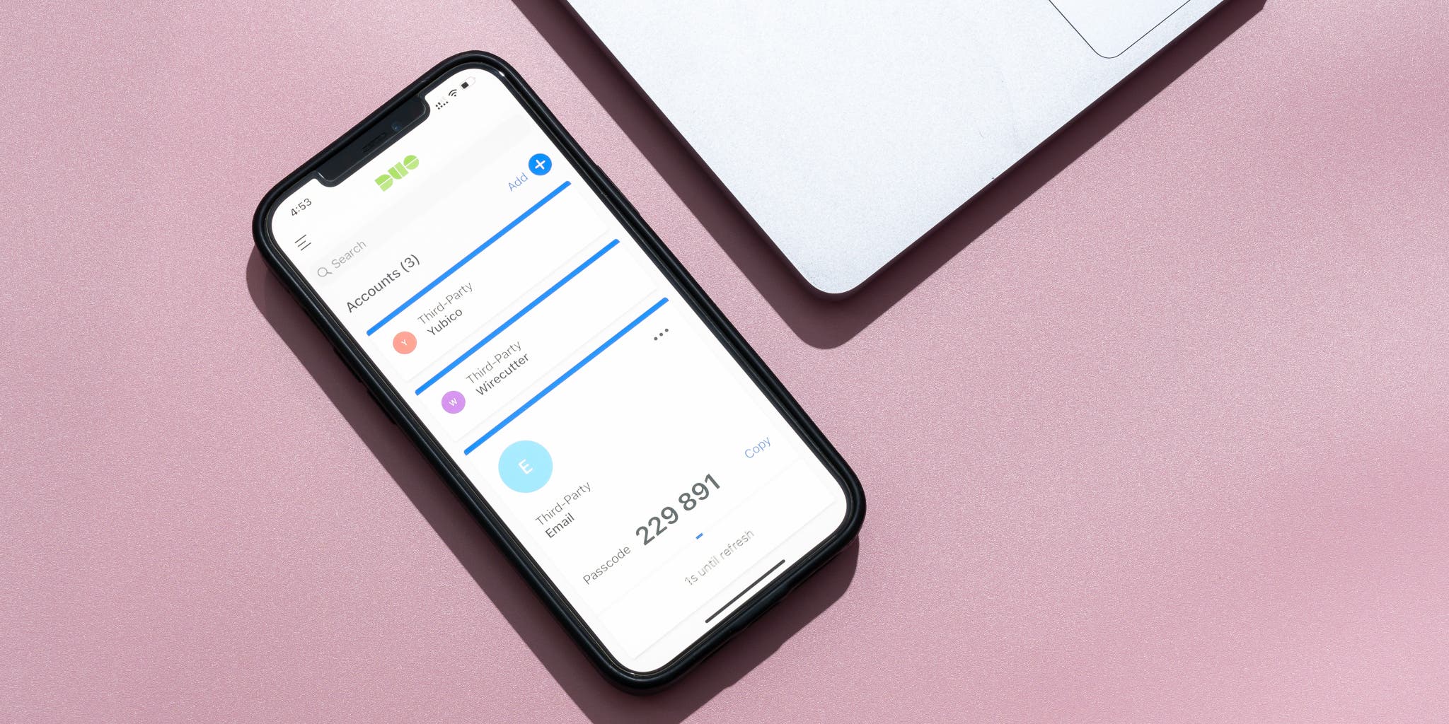 crypto two-factor authentication app screenshot